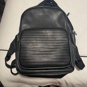 Kenneth Cole Reaction Black leather backpack